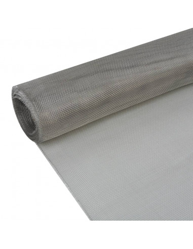 Recinzione in Rete in Acciaio Inossidabile 100x500 cm Argento