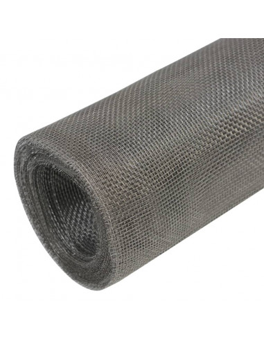 Recinzione in Rete in Acciaio Inossidabile 100x500 cm Argento