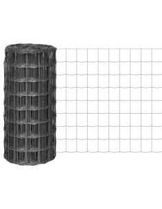 Recinzione Euro in Acciaio 25x0,8 m Grigia 2