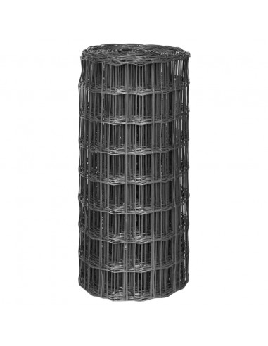 Recinzione Euro in Acciaio 25x0,8 m Grigia