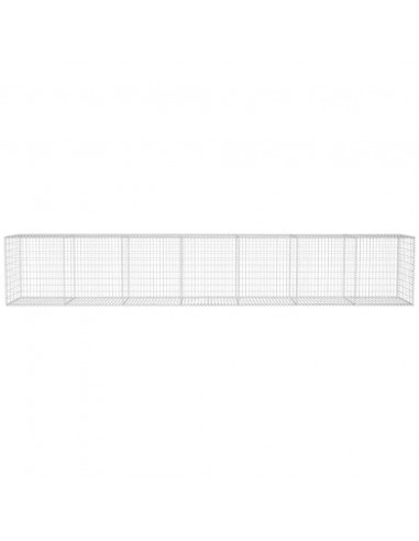 Gabbione con Copertura in Acciaio Zincato 600x50x100 cm