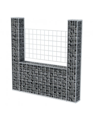 Gabbione in Rete ad U in Acciaio Zincato 160x20x150 cm