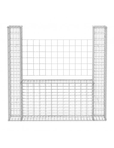 Gabbione in Rete ad U in Acciaio Zincato 160x20x150 cm