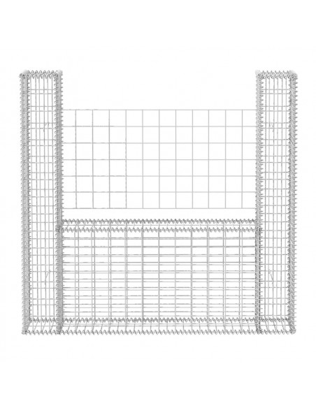 Gabbione in Rete ad U in Acciaio Zincato 160x20x150 cm