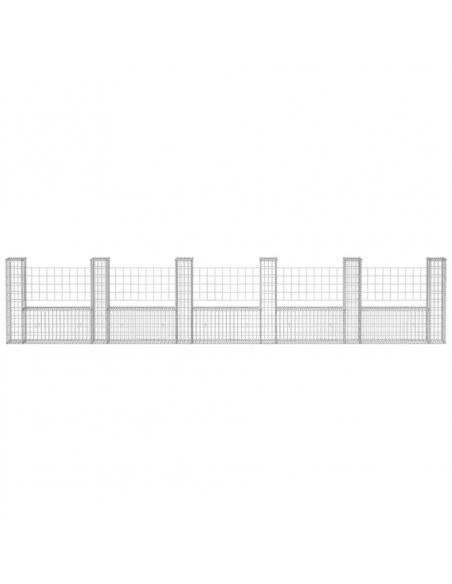 Gabbione in Rete ad U in Acciaio Zincato 570x20x100 cm
