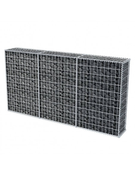 Gabbione in Rete in Acciaio Zincato 200x30x100 cm