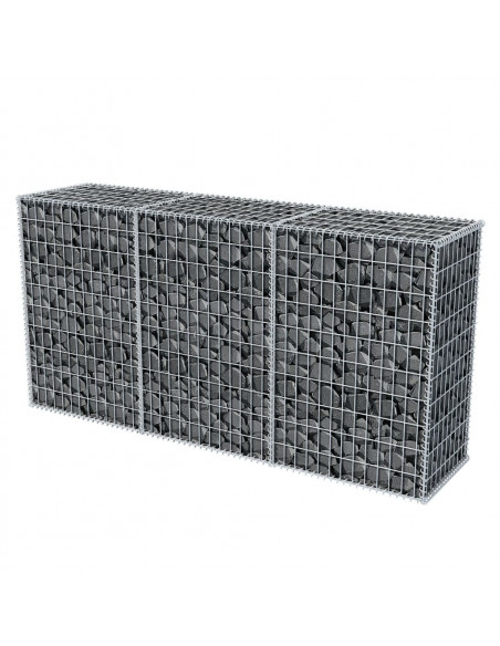 Gabbione in Rete in Acciaio Zincato 200x50x100 cm