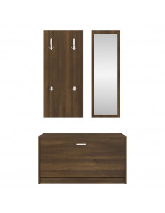 Set Scarpiere 3 in 1 rovere marrone in Legno Multistrato