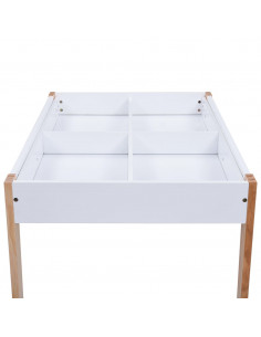 Set Sedie e Tavolo Lavagna per Bambini 3 pz Nero e Bianco 2