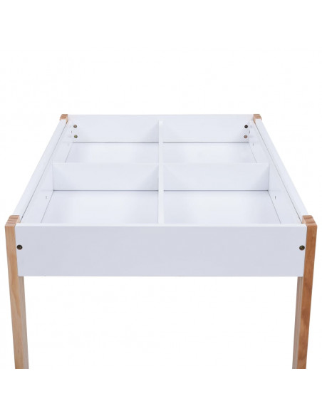 Set Sedie e Tavolo Lavagna per Bambini 3 pz Nero e Bianco