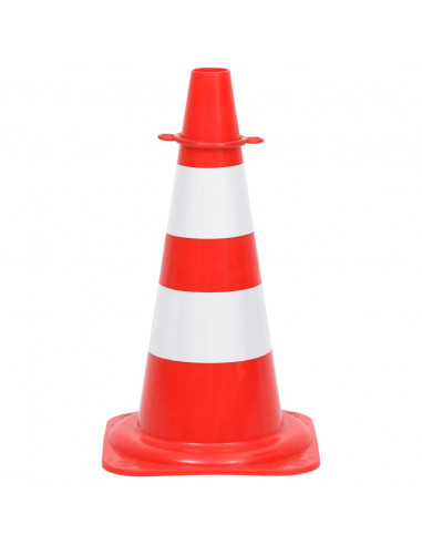 Set Segnaletica Coni Stradali e Catena da 10 m Rosso Bianco
