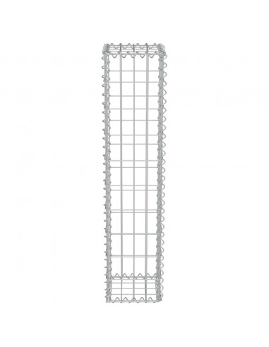 Gabbione in Acciaio Zincato 20 x 20 x 100 cm