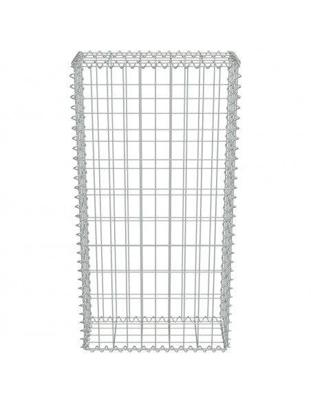 Gabbione con Copertura in Acciaio Zincato 50x20x100 cm