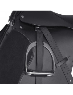 Set Sella Equitazione 17,5" in pelle naturale Nera 12 cm 5-in-1 2