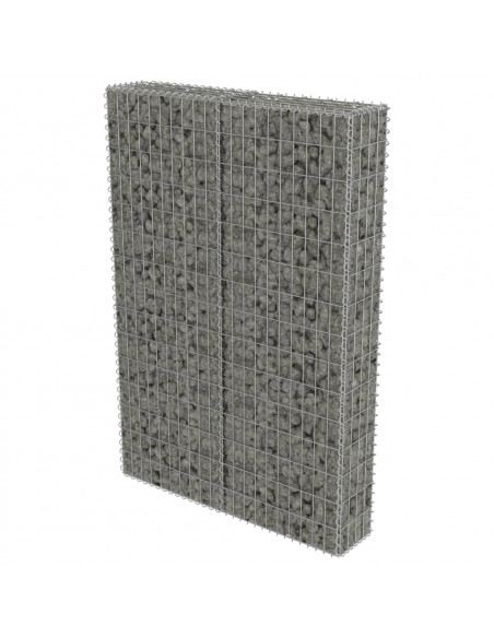 Gabbione con Copertura in Acciaio Zincato 100x20x150 cm