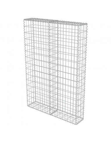 Gabbione con Copertura in Acciaio Zincato 100x20x150 cm