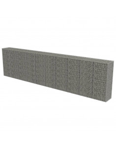 Gabbione con Copertura in Acciaio Zincato 600x50x150 cm 2