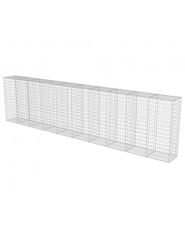 Gabbione con Copertura in Acciaio Zincato 600x50x150 cm
