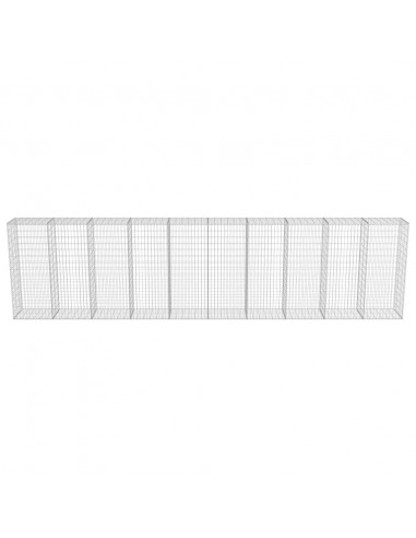 Gabbione con Copertura in Acciaio Zincato 600x50x150 cm