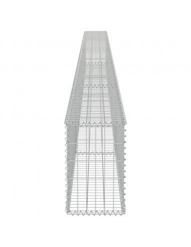Gabbione con Copertura in Acciaio Zincato 600x30x50 cm