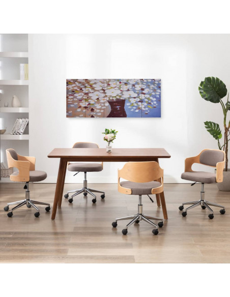 Set Stampa su Tela da Muro Fiori in Vaso Multicolore 150x60 cm