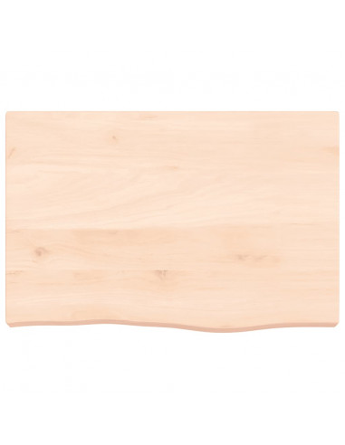 Ripiano a Parete 60x40x(2-6) cm Massello Rovere Non Trattato