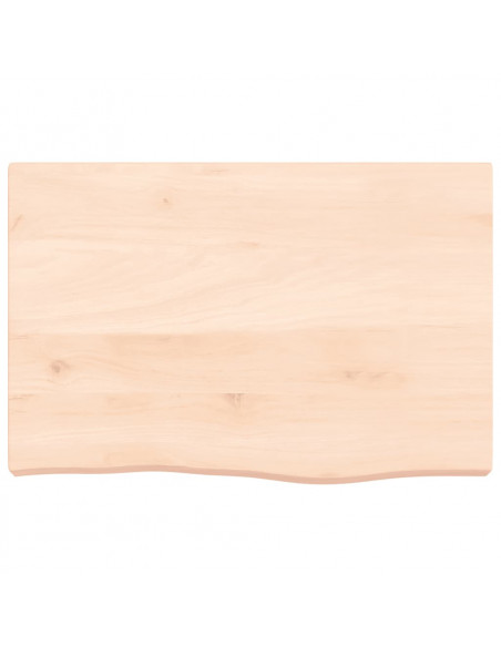 Ripiano a Parete 60x40x(2-6) cm Massello Rovere Non Trattato