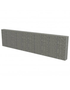 Gabbione con Copertura in Acciaio Zincato 600x30x150 cm 2