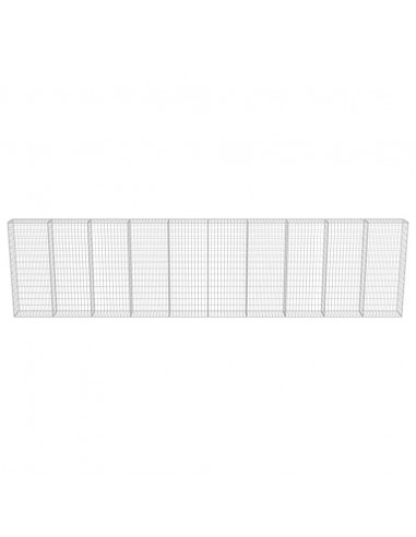 Gabbione con Copertura in Acciaio Zincato 600x30x150 cm