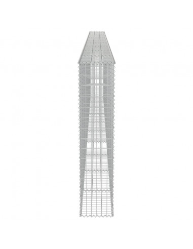 Gabbione con Copertura in Acciaio Zincato 600x30x150 cm