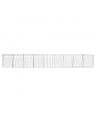 Gabbione in Acciaio Zincato Coperto 900 x 50 x 100 cm