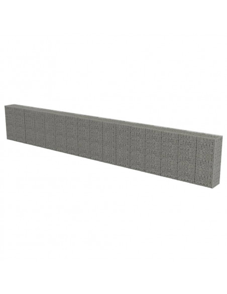 Gabbione in Acciaio Zincato Coperto 900 x 50 x 150 cm