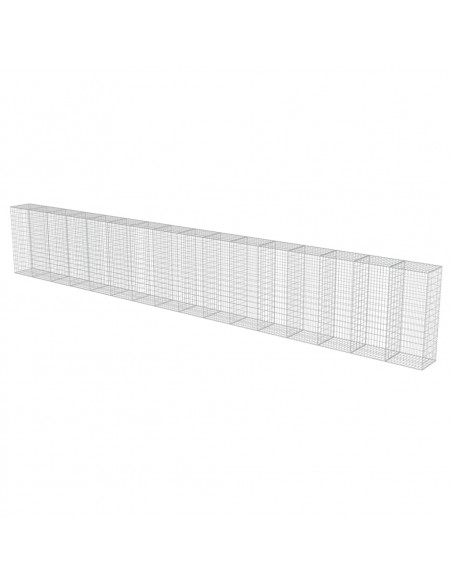 Gabbione in Acciaio Zincato Coperto 900 x 50 x 150 cm