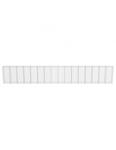 Gabbione in Acciaio Zincato Coperto 900 x 50 x 150 cm