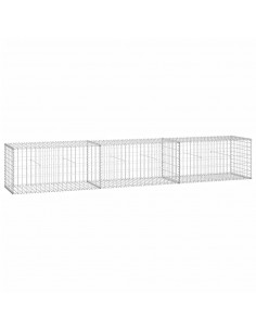 Gabbione con Copertura in Acciaio Zincato 300x50x50 cm 2