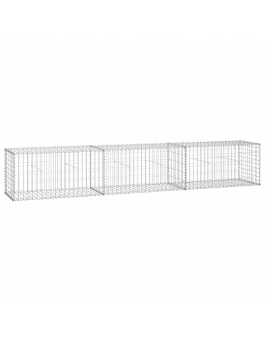 Gabbione con Copertura in Acciaio Zincato 300x50x50 cm