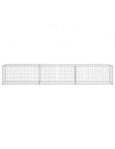 Gabbione con Copertura in Acciaio Zincato 300x50x50 cm