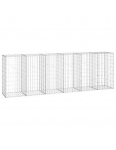 Gabbione con Copertura in Acciaio Zincato 300x50x100 cm 2
