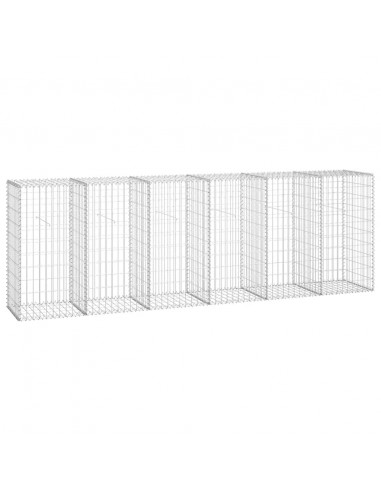 Gabbione con Copertura in Acciaio Zincato 300x50x100 cm