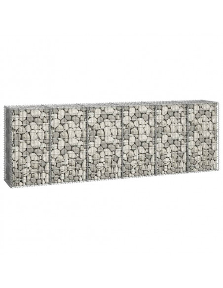 Gabbione con Copertura in Acciaio Zincato 300x50x100 cm