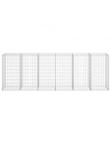 Gabbione con Copertura in Acciaio Zincato 300x50x100 cm