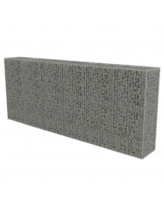 Gabbione con Copertura in Acciaio Zincato 300x50x150 cm 2