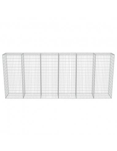 Gabbione con Copertura in Acciaio Zincato 300x50x150 cm