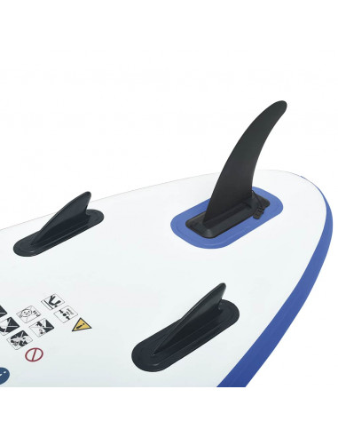 Set Tavola da SUP e Surf Gonfiabile Blu e Bianco