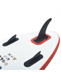 Set Tavola da SUP e Surf Gonfiabile Rosso e Bianco