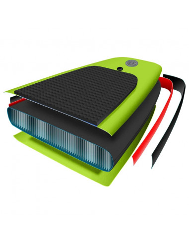 Set Tavola da SUP Gonfiabile Verde 300x76x10 cm