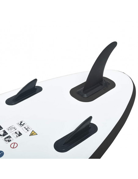 Set Tavola Gonfiabile da SUP Nero e Bianco