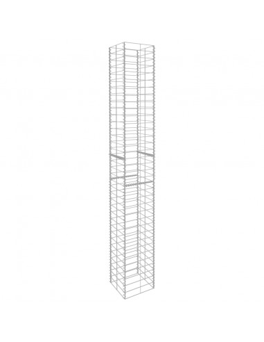 Gabbioni 3 pz in Acciaio Zincato 25x25x197 cm