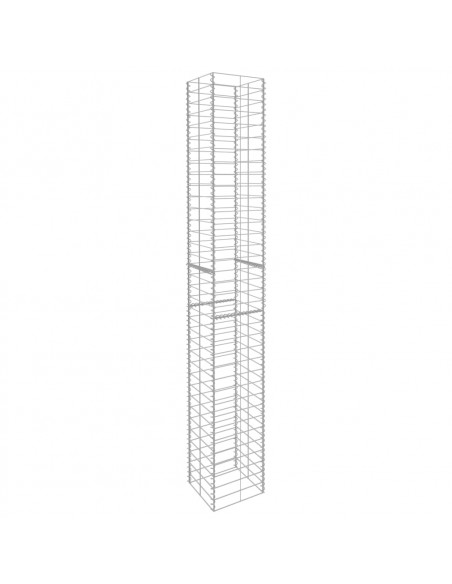Gabbioni 3 pz in Acciaio Zincato 25x25x197 cm