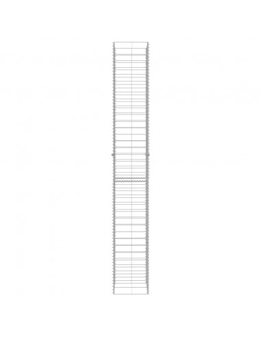 Gabbioni 3 pz in Acciaio Zincato 25x25x197 cm